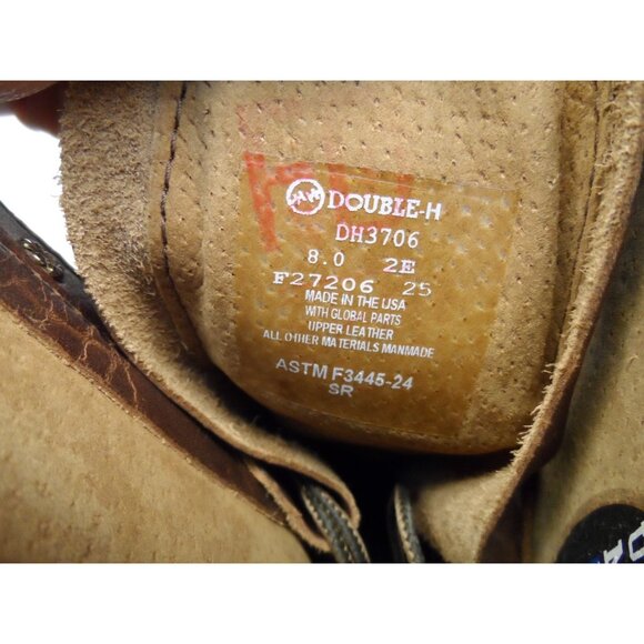 Double H Mens 9" Lewis Soft Toe Packer Boot DH3706 *Made In USA* Brown Size 8 2E - Picture 9 of 9